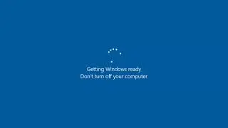 Getting Windows Ready - Windows Restarting - Dont turn off computer screen