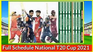 Pakistan national T20 Cup 2021 full schedule/time table and date and venues full Details 6 Team