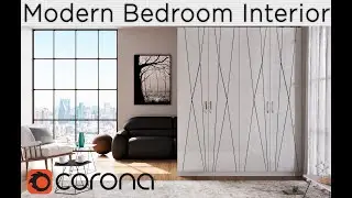 3DS Max Corona Render Modern Bedroom Interior by Vinod Irshetti