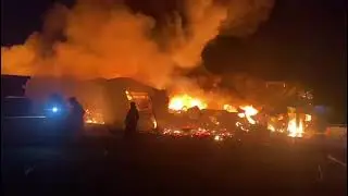 Горит склад в Одинцово московской области, часть 2