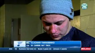 Vladimir Tarasenko post game interview St. Louis Blues vs Dallas Stars Oct 28 2014 NHL