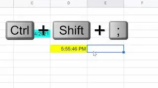 Short cut key to insert Date and Time in Google sheet