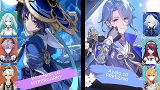 C0 Wanderer HyC & C0 Ayato Freeze - Spiral Abyss Floor 12 Genshin Impact | LUNA V