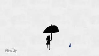 Animation of girl in the rain
