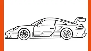 How To Draw porsche 911 GT3 Cup 992 Car