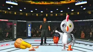 Crazy Fight 🔥🐉Bruce Lee vs. Robot Chicken - EA Sports UFC 4
