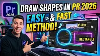 Premiere Pro 2026 :  How to Draw Circle and Rectangle Shapes (EASY and FAST method) - اردو / हिंदी