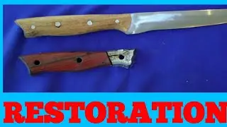 How to repair kitchen knife. Put a new wooden stick