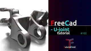 Freecad tutorial - U-joint - Product design #102