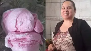 SORVETE DE GROSELHA UMA DELÍCIA E BEM CREMOSO