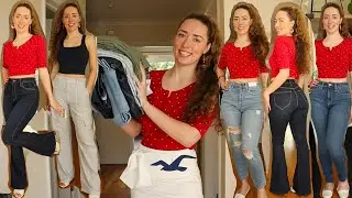 I Tried the *ENTIRE* Hollister Curvy Jean Collection + Linen Cargos - Amazing!