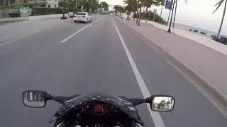 Cruising Fort Lauderdale Beach April 13,2020 on the busa