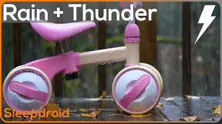 ► Relaxing Rain and Thunder Sounds for Sleeping ~ Distant Thunder Storm Ambience to Fall Asleep Fast