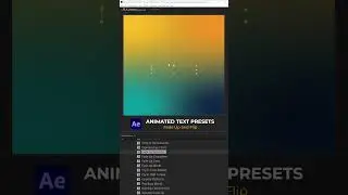 After Effects - Animated Text Presets - Fade Up and Flip #aftereffects #motiondesign #shorts