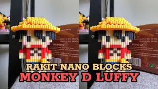 RAKIT NANO BLOCKS MONKEY D LUFFY | ANIME ONE PIECE | TOYS | MAINAN
