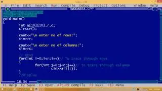 read and display a 2d array using C++