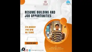 TRIDAY__3.0 Day 3 Webinar on Resume Building and Job Opportunities by Raghav Arya