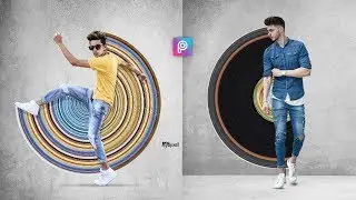 #06 PicsArt Tutorials || instagram Viral Circle Stretch Editing In PicsArt App || I'm r t