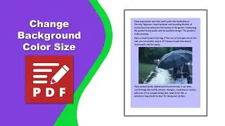 How to change a background color size in a pdf file in PDF-XChange Editor