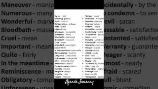 English practice Day5|Afresh Journey|#english #shorts #short #trending #trendingshorts