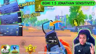 YOUTUBER #1🔥JONATHAN New Sensitivity BGMI 1.5 Jonathan Ads Gyro Sensitivity Pubg 1.5 New Sensitivity