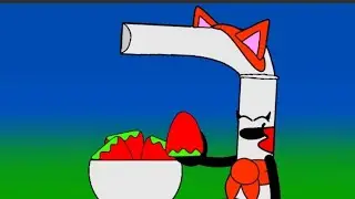 Strawerro eating a strawberry