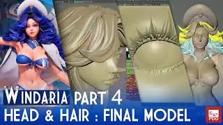 Windaria Project Part 4 - Head & Hair : Final Model