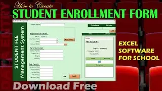 How to Create Student Enrollment Form in Excel with Advance Method | Student Fee Management Pt4