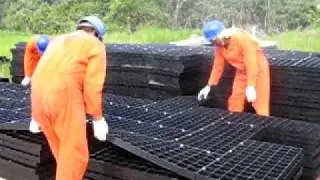 GEOTERRA® Construction Mats Being Preassembled