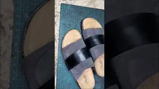 How to make Birkenstock slippers #slippers #birkenstock #birkenstocksandals #trendingonshorts