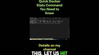Docker Stats Command You Didn't Know You Needed! 