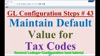 GL Config Steps #43 Maintain Default Values for Tax Codes