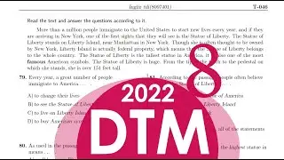 DTM 2022 test ingliz tili juda qiyin ! 8-qism 19-30