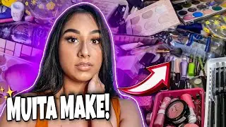 ORGANIZANDO MINHAS MAQUIAGENS + TOUR!! *uma bagunça* 😳