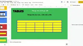 Slides - Table Merge Cells