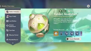 Tablet Analytics Event Rewards Speedrun | Genshin Impact