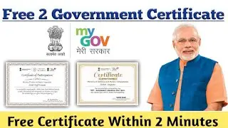 Free Government Certificate Within 2 Minutes || MyGov Certification || @SkillsImprovement