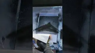 Snowy mountain spray paint tutorial 