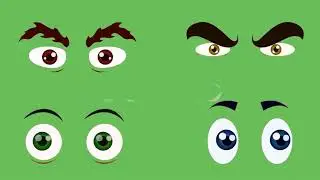 Green Screen - olhos cartoons