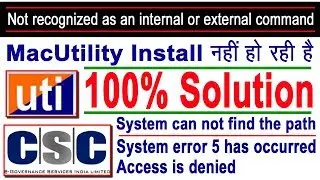 not recognized as an internal or external command   System cannot find the path specified   access i