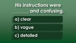 Advanced Vocabulary | C1 | English Vocabulary Test