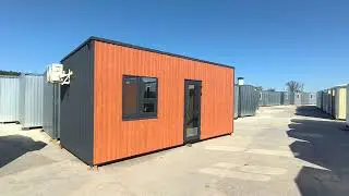 Модуль КрымТехКаркас 6*2,4м Золотой дуб/Графит для оператора АЗС