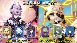 C0 Durin Vaporize & C2 Albedo Hyperbloom - Genshin Impact 6.2 Spiral Abyss Full Clear