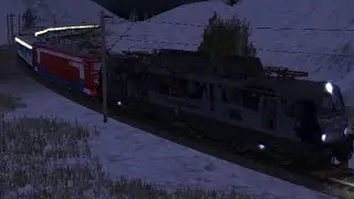 эп20 020 и эп1 с поездом деда мороза. Trainz android