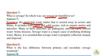 What  is sewage? In which way can sewage be harmful to us?
