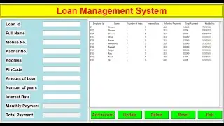 Overview of Loan Management System Developed in Python || TkinterProject || Python GUI Programs
