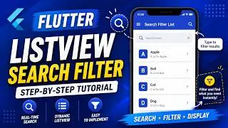 🥳 FLUTTER ANDROID ~ 🥳 LIST VIEW SEARCH FILTER ~ 🥳TUTORIAL