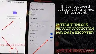How To Recover Privacy Photo, Enter Password Before Using A New Fingerprint
