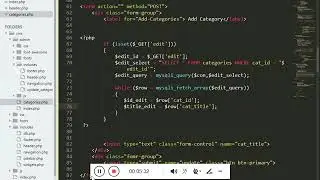 How to Edit Categories | Complete CMS in php