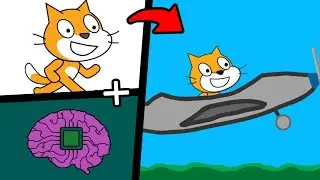 Scratch Cat learns to fly a Plane!!!